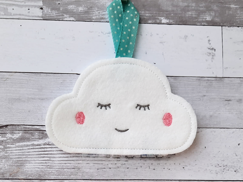 Anhänger Wolke - ITH-Stickdatei